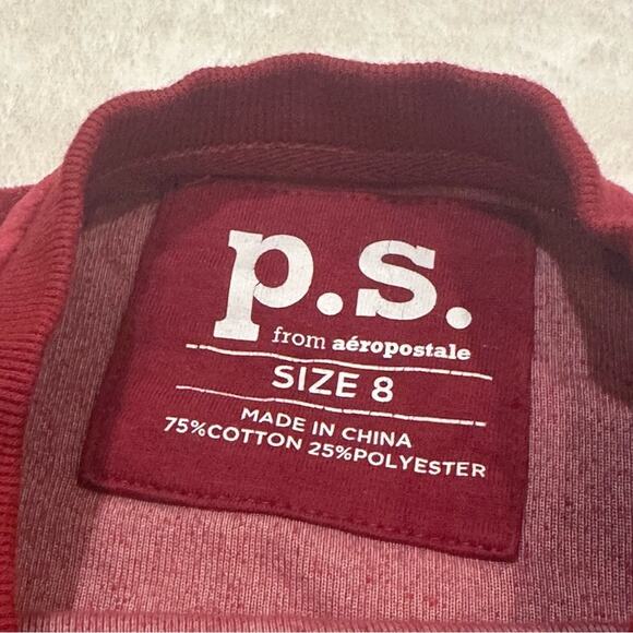 Girls Velour Sweatshirt sz 8 Red Girl's Sweatshirt - Picture 5 of 5